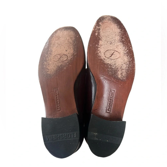 Men’s size 8 Florsheim como black cherry leather dressy slip on loafers​